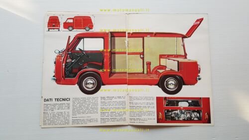 FIAT 600 T 20 versioni depliant italiano originale anni 60