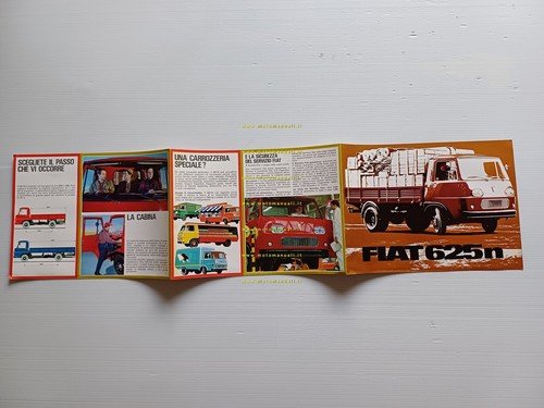 Fiat 625 n autocarro depliant italiano originale