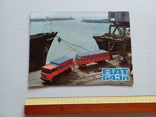 Fiat 643 n autocarro depliant italiano originale
