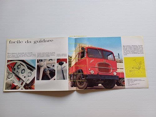 Fiat 643 n autocarro depliant italiano originale