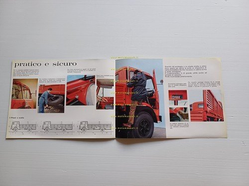 Fiat 643 n autocarro depliant italiano originale