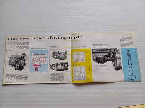 Fiat 643 n autocarro depliant italiano originale