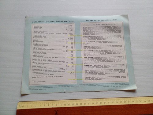 Fiat 682 N autocarro depliant italiano originale