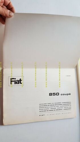 Fiat 850 Coup 1965 catalogo ricambi carrozzeria originale bodywork catalogue