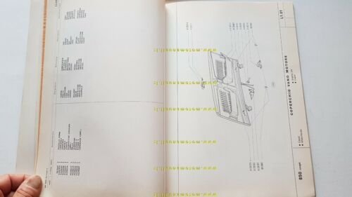 Fiat 850 Coup 1965 catalogo ricambi carrozzeria originale bodywork catalogue