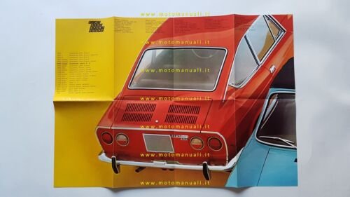Fiat 850 Coupè depliant poster originale italiano