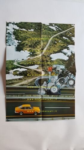 Fiat 850 Coupè depliant poster originale italiano
