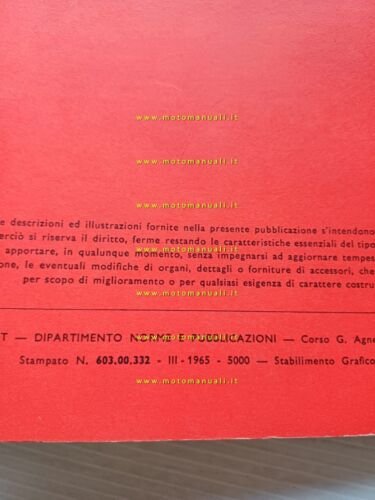 FIAT 850 Sport Coup 1965 manuale uso manutenzione libretto istruzioni …