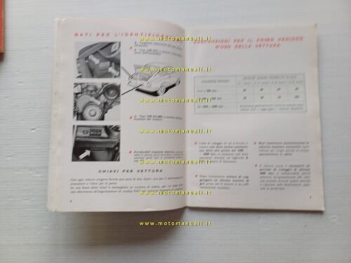 FIAT 850 Sport Coup 1965 manuale uso manutenzione libretto istruzioni …