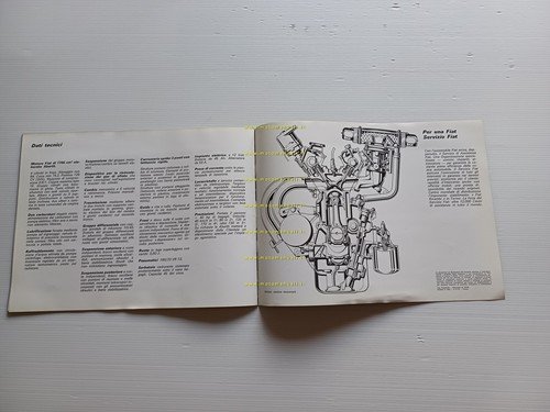 Fiat Abarth 124 Rally 1972 depliant italiano originale