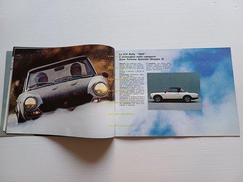 Fiat Abarth 124 Rally 1972 depliant italiano originale