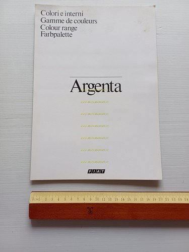 Fiat Argenta cartella colori e interni modelli 1981-82 depliant originale