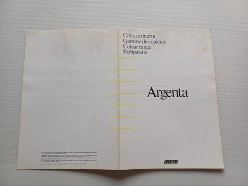 Fiat Argenta cartella colori e interni modelli 1981-82 depliant originale