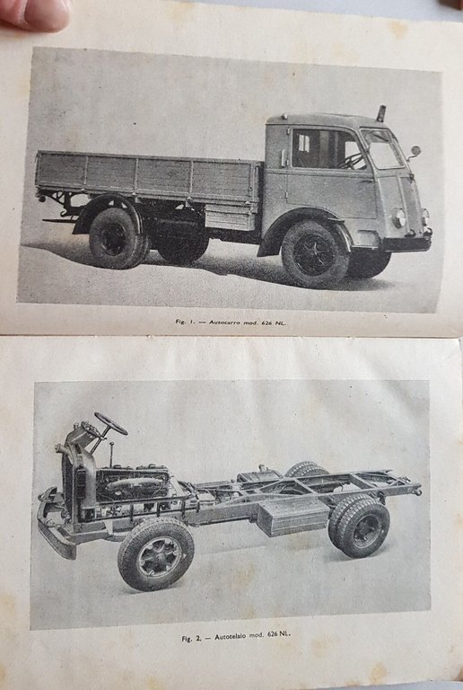 Fiat Autocarri modelli 626 NL/RNL 1947 manuale uso originale manual …