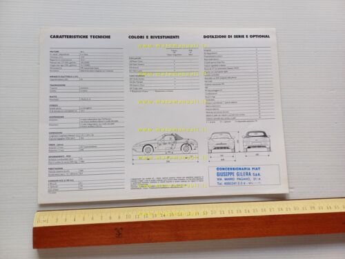 Fiat Barchetta spider 1995 depliant italiano originale