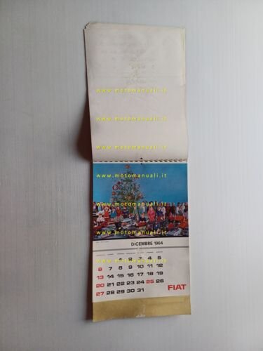 FIAT calendario 1964 italiano originale completo