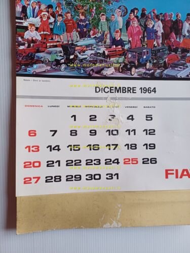 FIAT calendario 1964 italiano originale completo