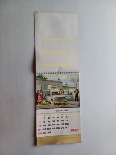 FIAT calendario 1964 italiano originale completo