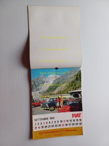 FIAT calendario 1966 italiano originale completo