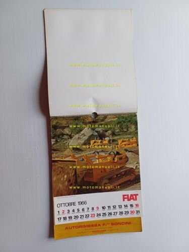 FIAT calendario 1966 italiano originale completo