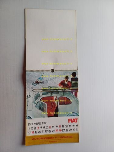 FIAT calendario 1966 italiano originale completo