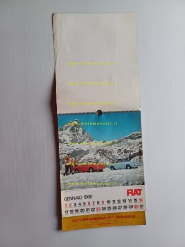 FIAT calendario 1966 italiano originale completo