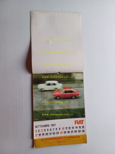 FIAT calendario 1967 italiano originale completo Dino