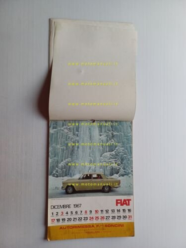 FIAT calendario 1967 italiano originale completo Dino