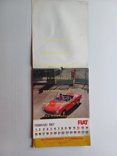 FIAT calendario 1967 italiano originale completo Dino