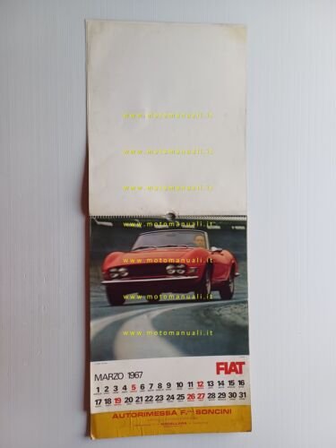 FIAT calendario 1967 italiano originale completo Dino