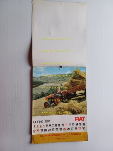 FIAT calendario 1967 italiano originale completo Dino