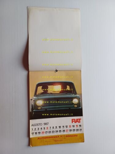 FIAT calendario 1967 italiano originale completo Dino