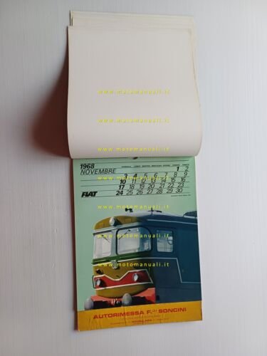 FIAT calendario 1968 italiano originale completo Dino