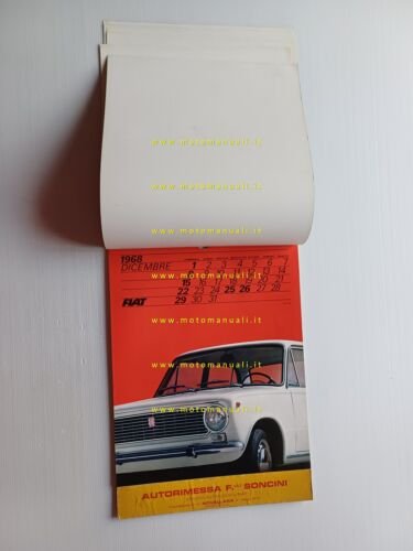 FIAT calendario 1968 italiano originale completo Dino