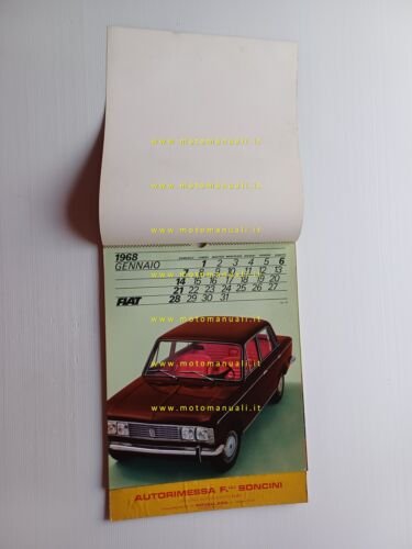 FIAT calendario 1968 italiano originale completo Dino