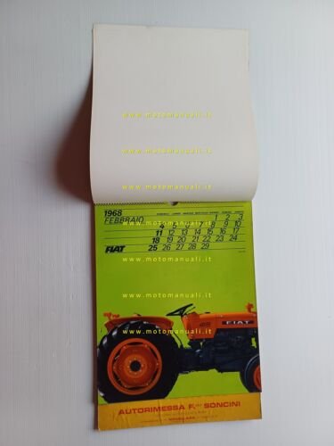 FIAT calendario 1968 italiano originale completo Dino