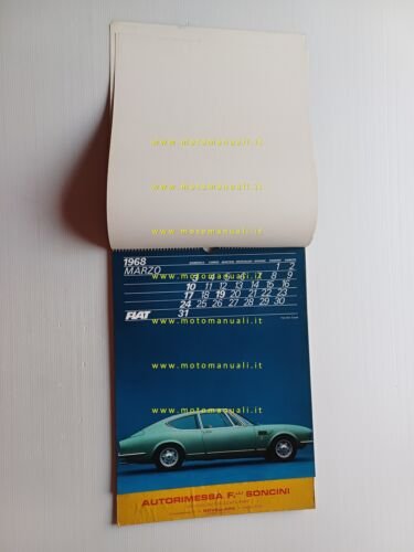 FIAT calendario 1968 italiano originale completo Dino