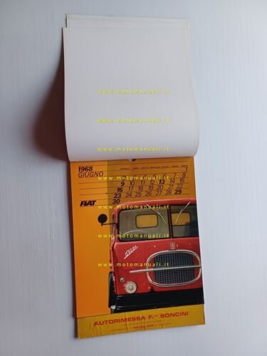 FIAT calendario 1968 italiano originale completo Dino