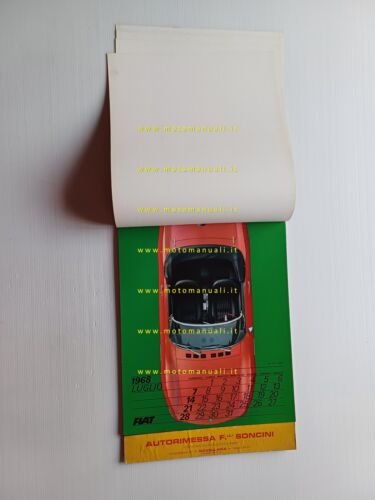 FIAT calendario 1968 italiano originale completo Dino