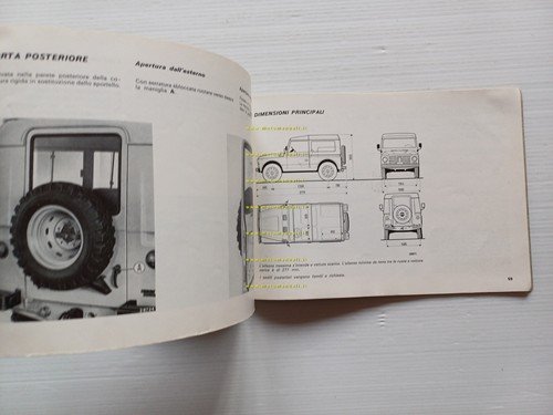 FIAT Campagnola 1107 A 1976 manuale uso manutenzione libretto originale