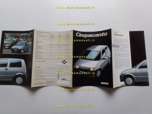 Fiat Cinquecento modelli 1992-93 depliant originale italiano