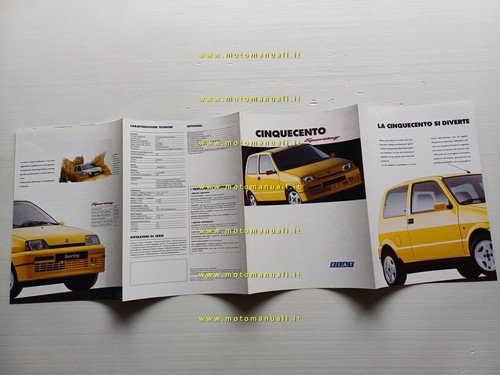 Fiat Cinquecento Sporting 1994 depliant italiano originale