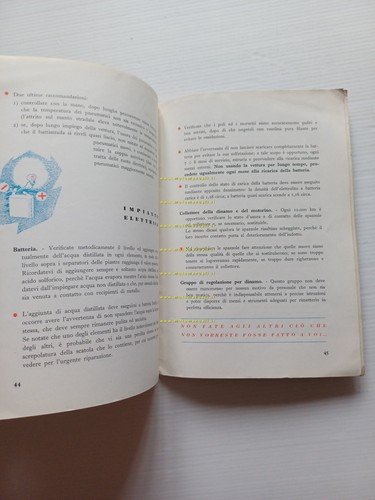 Fiat Consigli agli Utenti 1956 manuale sussidiario originale italiano