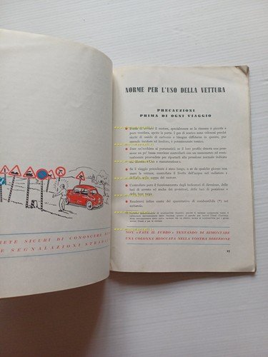 Fiat Consigli agli Utenti 1956 manuale sussidiario originale italiano