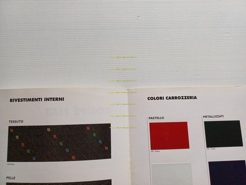 Fiat Coupè cartella colori carrozzeria- interni 1994 depliant italiano originale