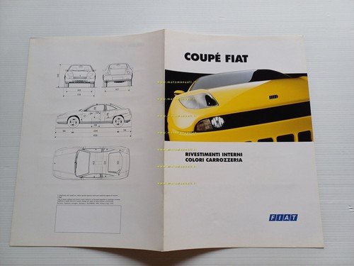 Fiat Coupè cartella colori carrozzeria- interni 1994 depliant italiano originale