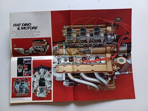 Fiat Dino 2.0 Coupè 1968 depliant italiano originale