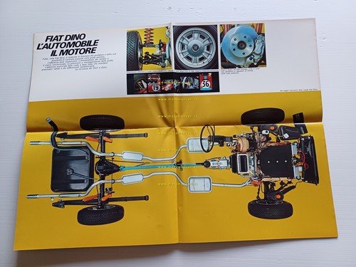 Fiat Dino 2.0 Coupè 1968 depliant italiano originale