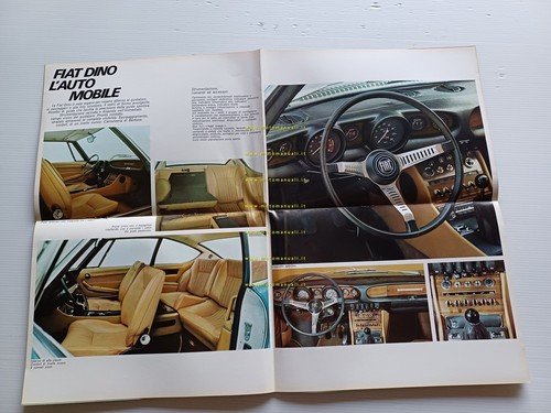 Fiat Dino 2.0 Coupè 1968 depliant italiano originale