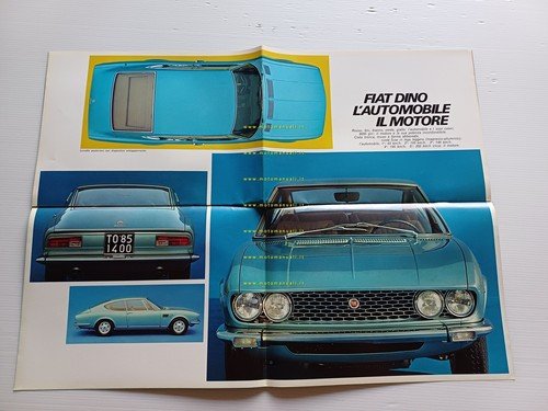 Fiat Dino 2.0 Coupè 1968 depliant italiano originale